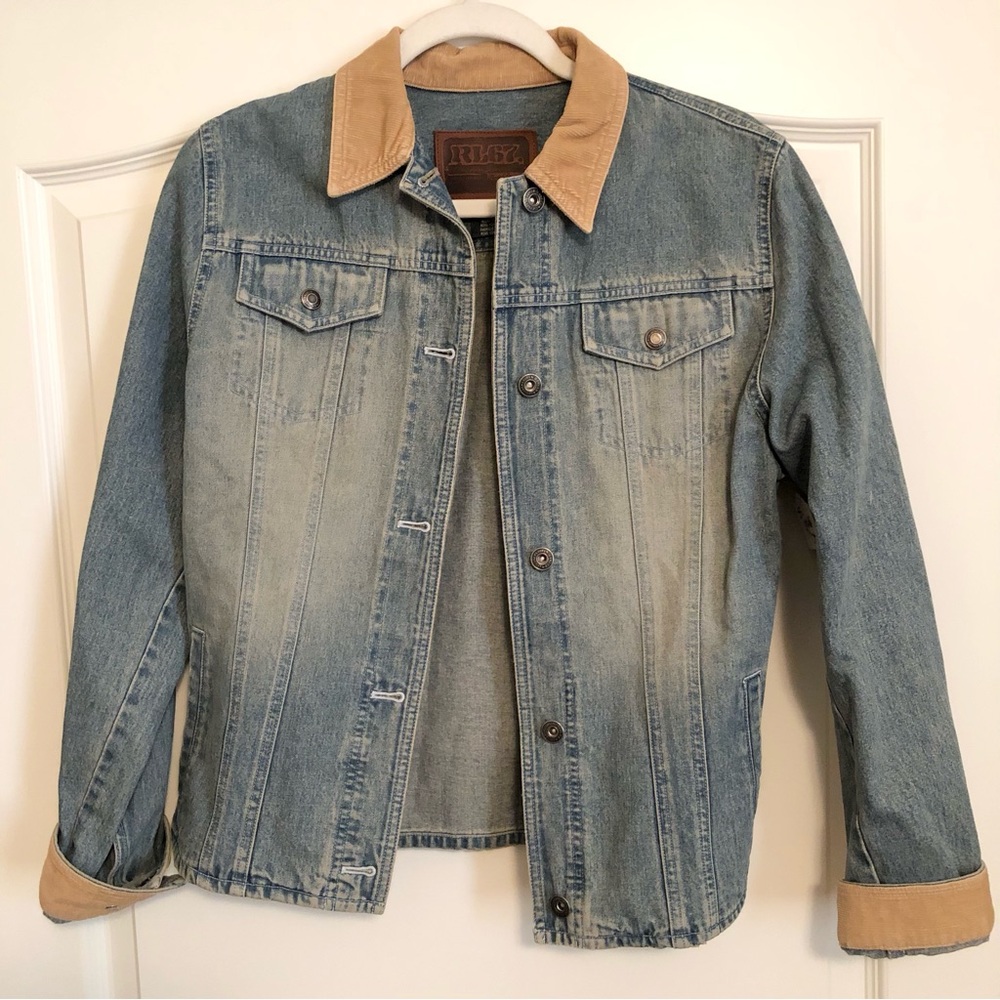 Vintage RL67 Ralph Lauren Denim Trucker Jacket Americana Chore Jacket Cotton